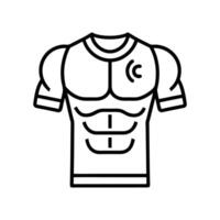 Stylish Outline of Workout Performance Tee vector