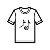 Stylish Outline of WornIn Music Band Tee vector