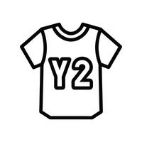 Chic Y2K Baby Tee Bold Outline Design vector
