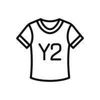 Unique Bold Outline of Y2K Baby Tee Art vector