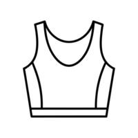 Stylish Outline of Y2K Aesthetic Crop Top vector