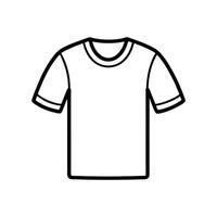 Bold Outline Minimalist Monochrome Tee vector