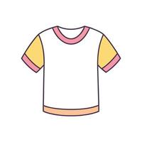 Pastel Minimalist Tee Bold Outline Design vector
