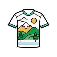 Stylish Nature Inspired Graphic Tee Design vector