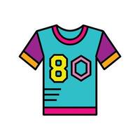 Bold Outline Neon 80s TShirt Design vector
