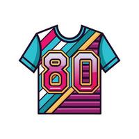 Stylish Neon 80s TShirt Design vector