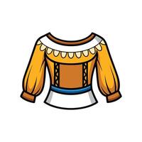 Stylish Off Shoulder Peasant Top Design vector