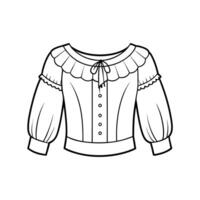 Unique Off Shoulder Peasant Top Design vector