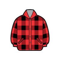 Bold Outline Oversized Cozy Flannel Design vector