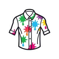 Creative Illustrative Design of Painters Shirt vector