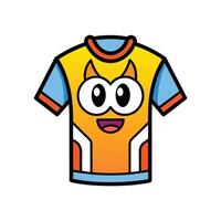 Stylish Cartoon Print Tee with Playful Outline vector