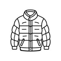 Innovative Outline Design of Puffy Quilted Jacket vector