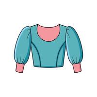 Innovative Outline Design of Puffy Sleeve Top vector