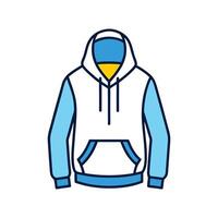 Comfortable Relaxed Fit Hoodie Bold Outline Design vector
