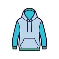 Stylish Relaxed Fit Hoodie Outline Art vector
