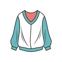 Creative Bold Outline Design of Slouchy Blouse vector