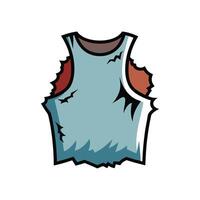 Creative Ripped Grunge Tank Top Outline Design vector