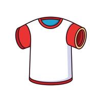 Trendy Rolled Sleeve TShirt Outline Art vector
