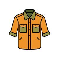 Innovative Bold Outline of Safari Inspired Shirt vector