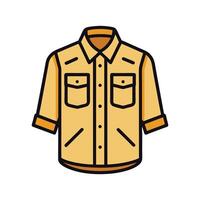 Creative Outline Design of Safari Utility Shirt vector
