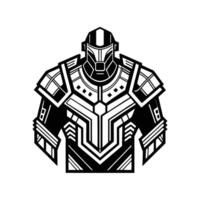 Creative SciFi Cyberpunk Tee Outline Art vector