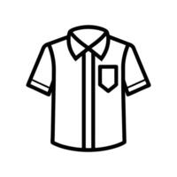 Creative Simple Monochrome Shirt Outline Design vector