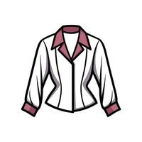 Stylish Outline of Sleek Satin Blouse vector