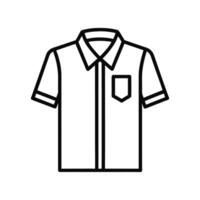 Stylish Outline of Simple Monochrome Shirt vector