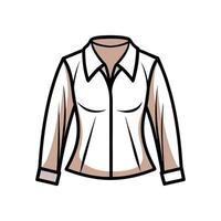 Creative Outline Design of Sleek Satin Blouse vector