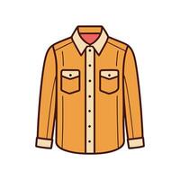 Creative Soft Corduroy Button Up Outline Design vector