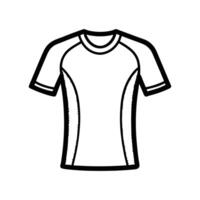 Dynamic Sporty Mesh Active Shirt Bold Outline Design vector