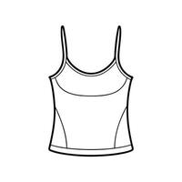 Stylish Outline of Spaghetti Strap Tank Top vector