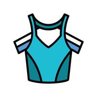 Creative Outline Design of Strappy Cold Shoulder Top vector