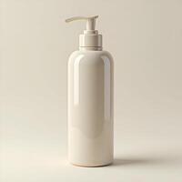 Elegant White Soap Dispenser Bottle Mockup with Transparent Background photo
