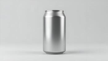 Aluminum can mockup isolated, suitable for branding and product presentation, clean design in front of plain background, transparent photo