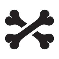 Silhouette Crossbones Graphic Skull and Bones Danger Symbol vector