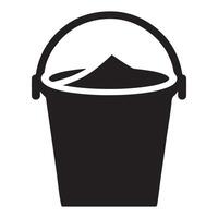 Silhouette Bucket Filled with Material Illustration Image vector