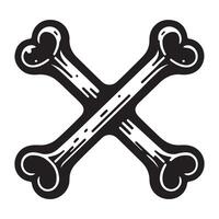 Crossed Bones Symbol Silhouette Graphic for Danger Sign vector