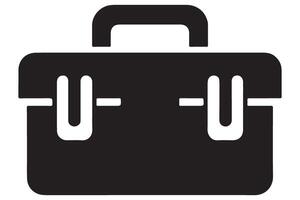 Toolbox icon for construction work and repair needs vector
