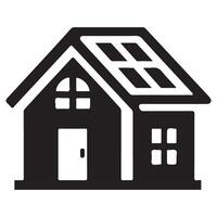 Modern house silhouette a symbol of home residential property vector