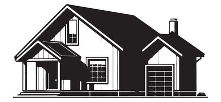 Beautiful house with architectural details perfect for family living spaces vector