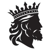 Regal King Silhouette Design Element Graphic Template vector