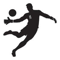 Dynamic Soccer Goalkeeper Silhouette Illustration for Sports Designs vector
