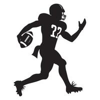 American football player design running with ball art print vector