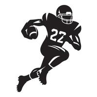 Running Back Power Silhouette American Football Player Graphic vector