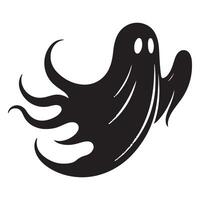 Silhouette Ghost Floating Spooky Apparition Halloween Illustration vector