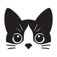 Cartoon Cat Face Graphic Artwork Template Design Element vector
