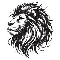 Majestic Lion Head Illustration Graphic for Design Elements vector