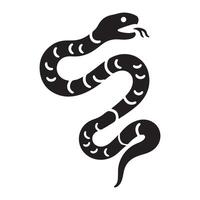 Striking Snake Silhouette A Illustration of a Reptile vector