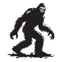 Sasquatch Illustration Sightings Exploring The Legend Of The Mysterious Bigfoot Creature vector